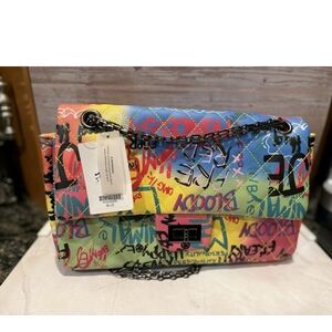 Vibrant Multicolor Graffiti Shoulder Bag